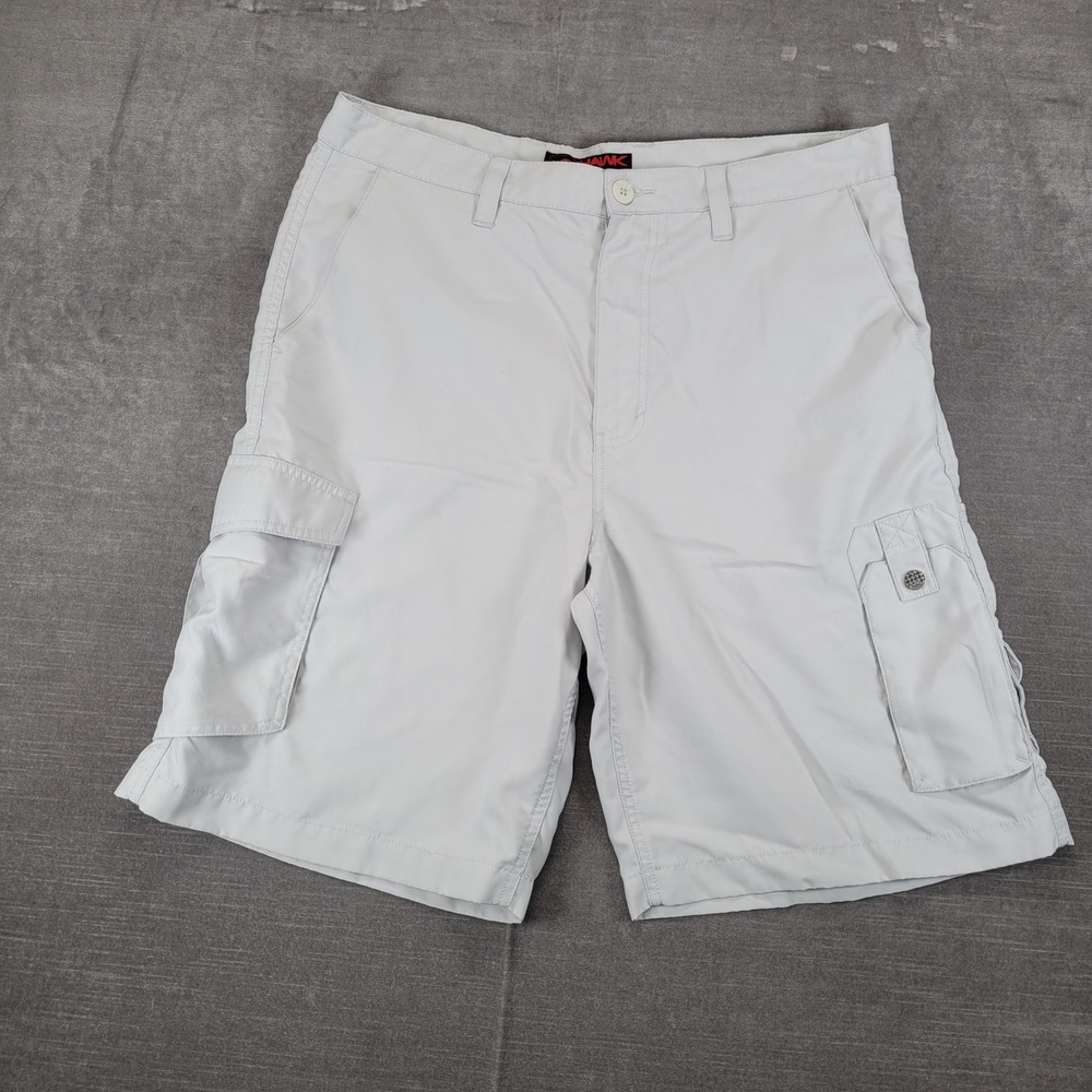 Tony‎ Hawk Mens Cargo Shorts Size 36 Beige Flat Front Utility Pocket Skater